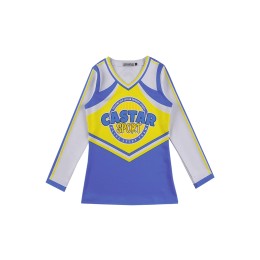 Order long-sleeved cheerleading suit, fashionable V-neck cheerleading uniform, pleated skirt cheerleading uniform, cheering event, 92% polyester 8% pull-up CH224 Order long-sleeved cheerleading suit, fashionable V-neck cheerleading uniform, pleated skirt cheerleading uniform, cheering event, 92% polyester 8% pull-up CH224